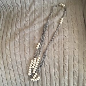 Silver! & pearl necklace